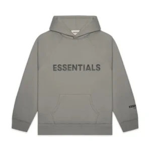 Gray Fear of God Essentials Oversized Hoodie