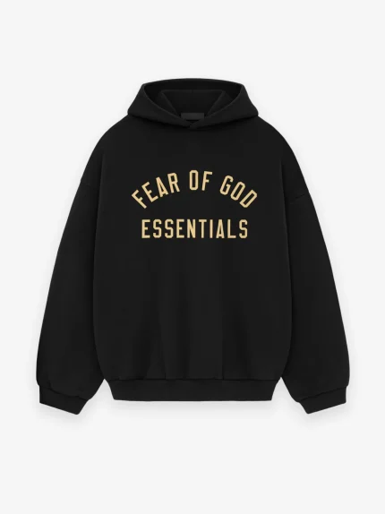 Fear Of God Essentials Fleece Black Hoodie