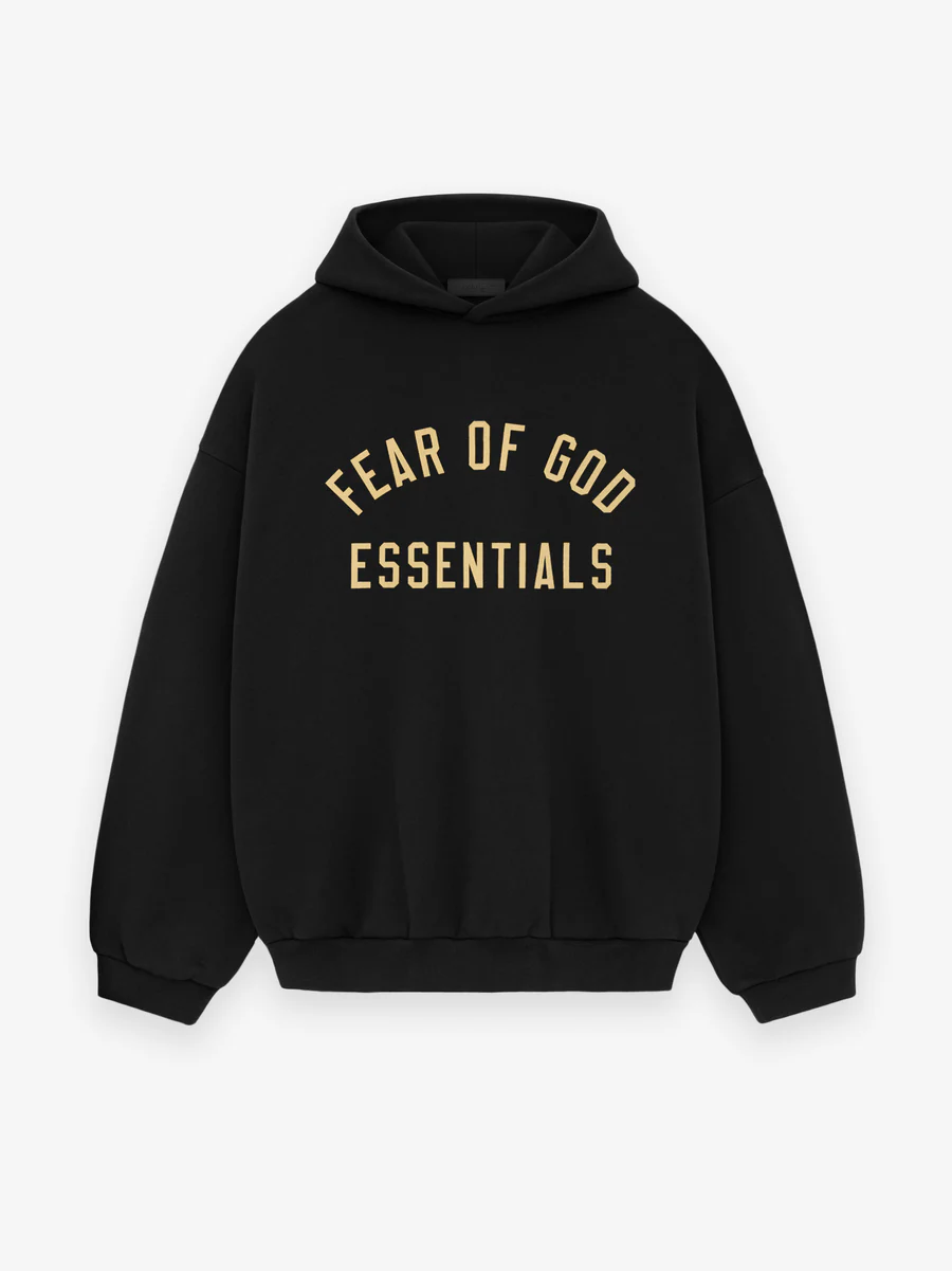 Fear Of God Essentials Fleece Black Hoodie Fear Of God Essentials Fleece Black Hoodie
