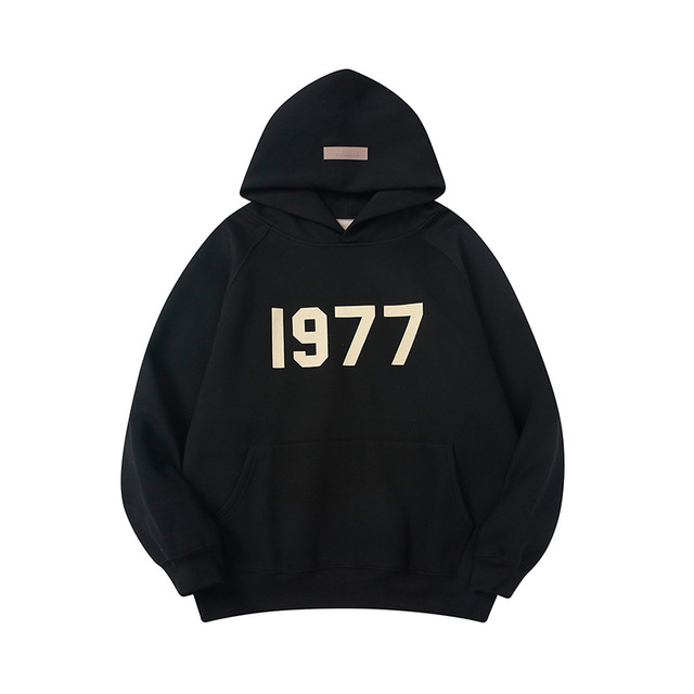1977 Essentials Hoodie Black 1977 Essentials Hoodie Black