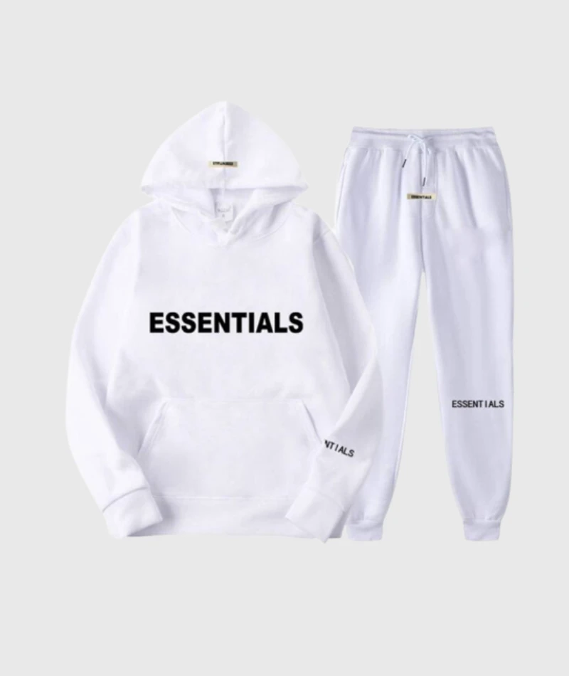 Fear Of God Essential Tracksuit Full White Fear Of God Essential Tracksuit Full White
