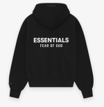 Black Essentials Full Zip-Up Hoodie