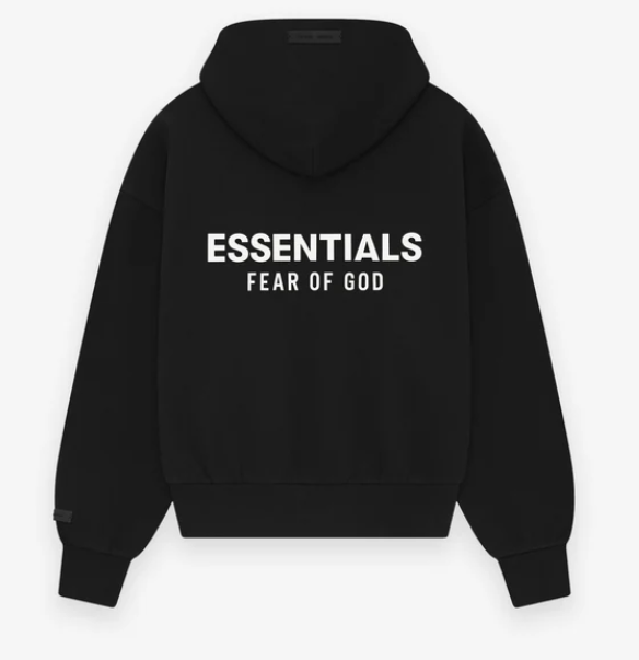 Black Essentials Full Zip-Up Hoodie Black Essentials Full Zip-Up Hoodie