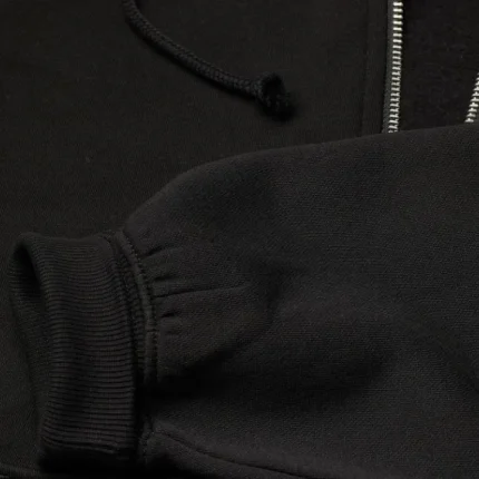 Black Essentials Half Zip Hoodie