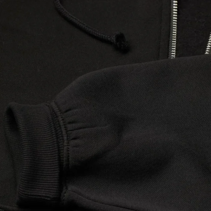Black Essentials Half Zip Hoodie