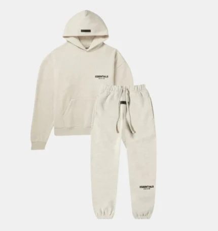 Fear of God Essentials Light Heather Oatmeal Tracksuit