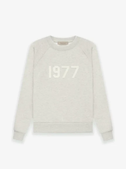 Gray Essentials Crewneck 1977 Sweatshirt