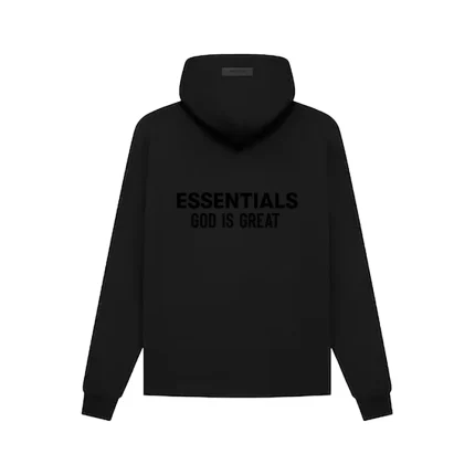 Black Essentials God Is Great Hoodie