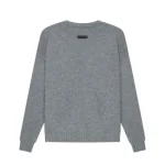 Overlapped Gray Essentials Sweater