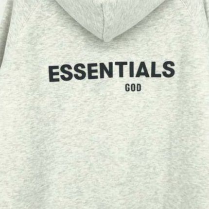 Gray Essentials Fleeces Thick Light Hoodie