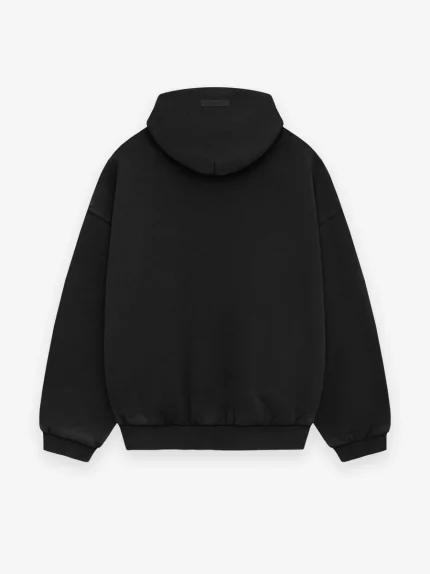 Black Essential Shrunken Hoodie