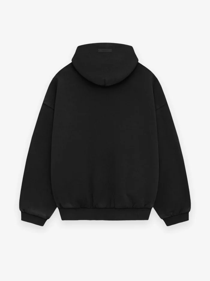 Black Essential Shrunken Hoodie