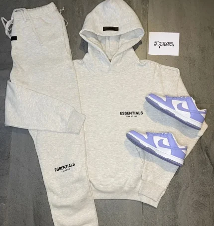 Fear of God Essentials Light Heather Oatmeal Tracksuit