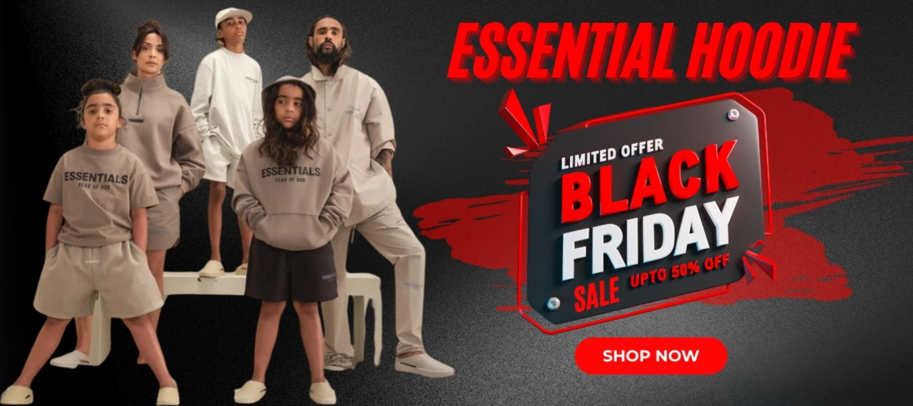 Essentials hoodie banner